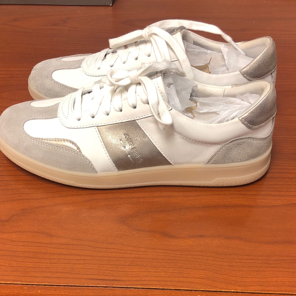 Josef Seibel Jade 01 Women’s white leather and gray suede Sz 41